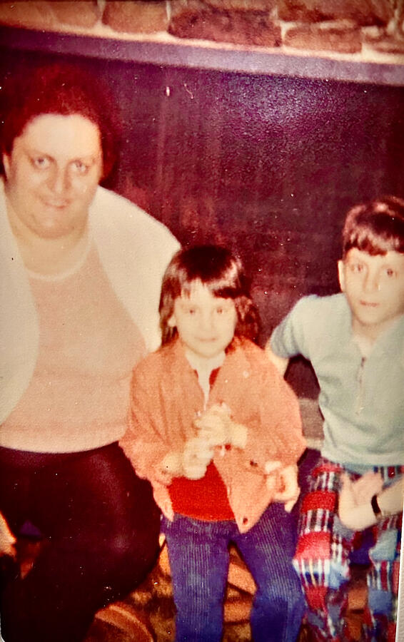 My mother, my sister, and me, 1973. The Host Farm Resort in Lancaster, Pennsylvania. The fanciest place we'd ever vacationed, and to us, the height of luxury.